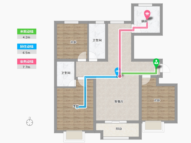 河北省-石家庄市-富丽华-89.64-户型库-动静线