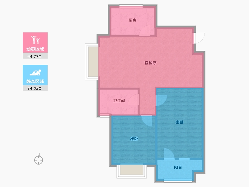 山东省-烟台市-城发泰颐新城-69.50-户型库-动静分区