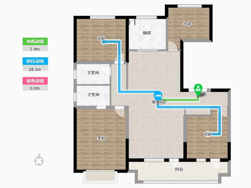 山东省-济南市-铂悦澜庭-137.00-户型库-动静线