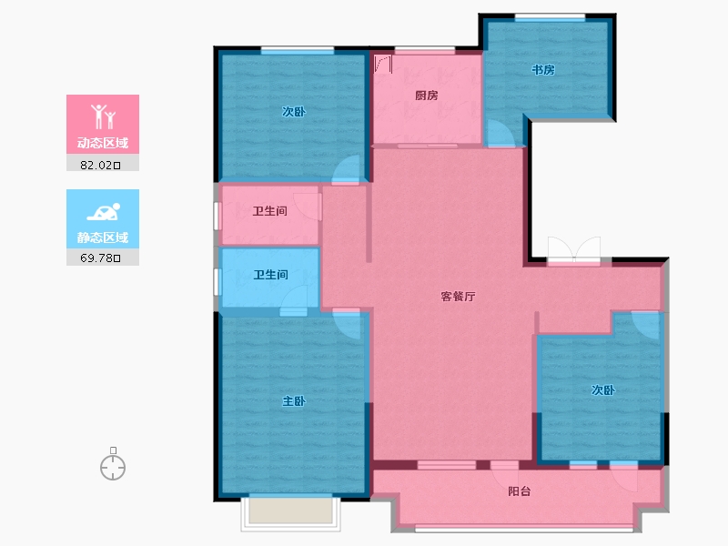 山东省-济南市-铂悦澜庭-137.00-户型库-动静分区