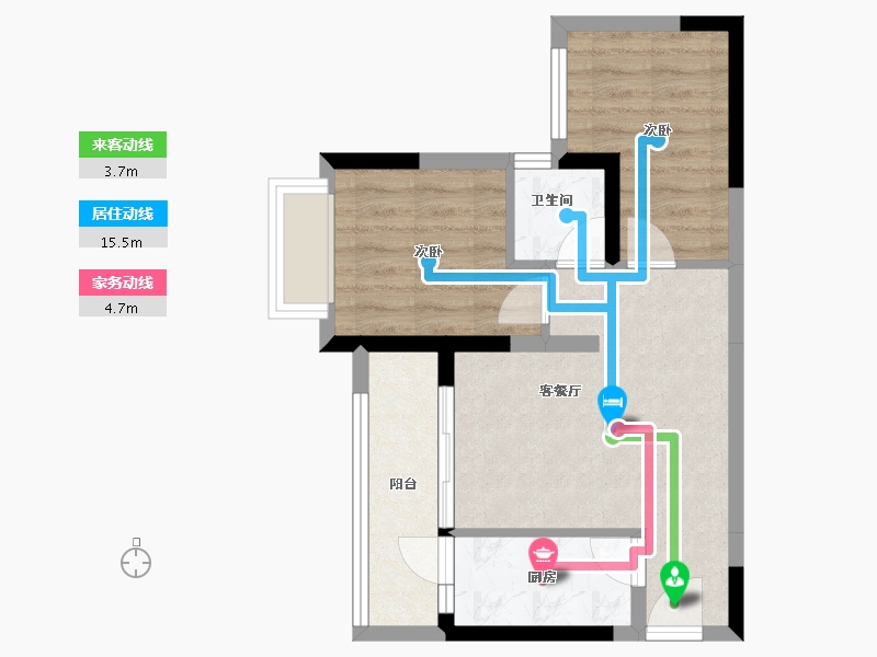 重庆-重庆市-中建滨江星城-49.28-户型库-动静线