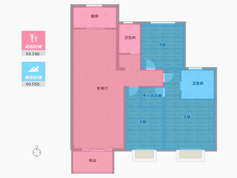 山东省-青岛市-融创维多利亚湾-117.87-户型库-动静分区