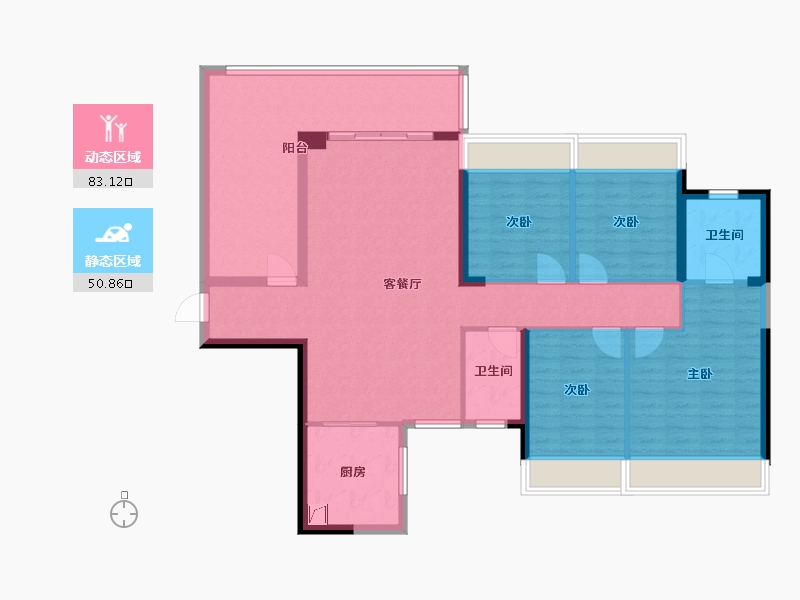 广西壮族自治区-贵港市-桃花源-151.00-户型库-动静分区