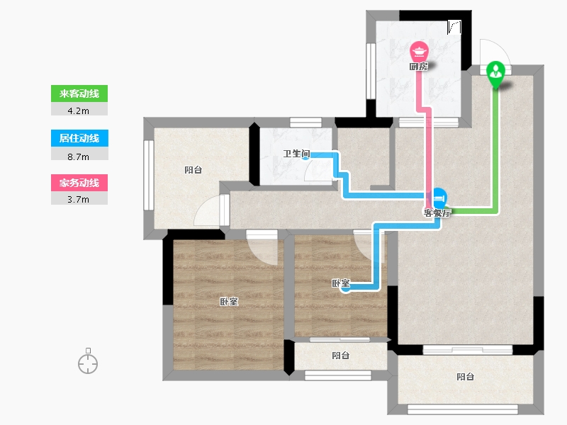 四川省-攀枝花市-中南时方境-60.80-户型库-动静线