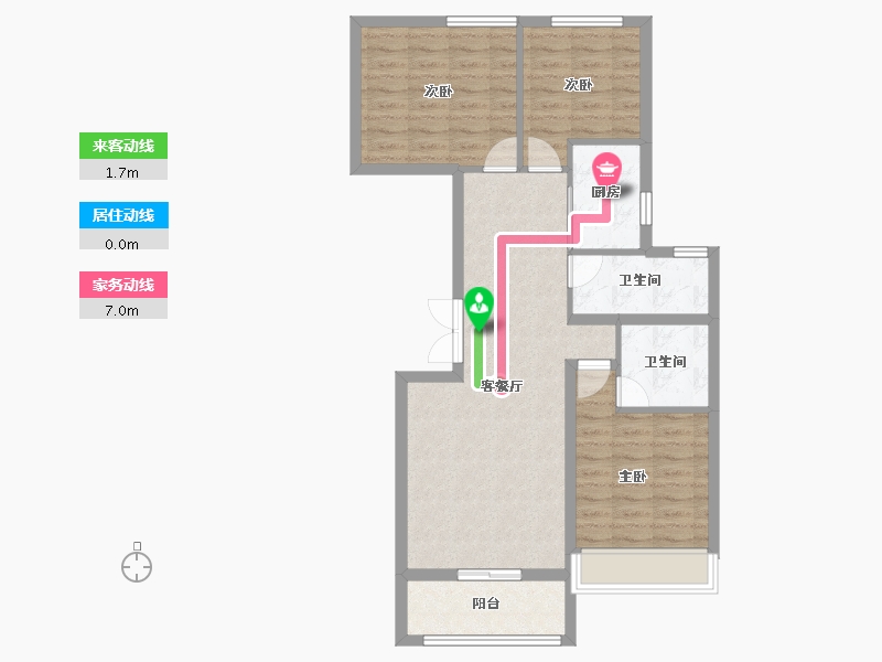 河北省-石家庄市-中房·卓越府-80.44-户型库-动静线