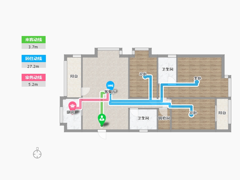 福建省-厦门市-莲花新城二期-94.60-户型库-动静线