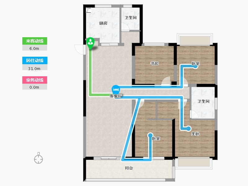 江苏省-无锡市-金科蠡湖-129.80-户型库-动静线