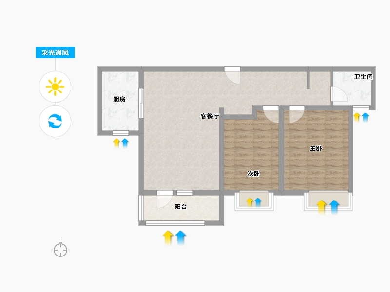 河北省-石家庄市-五合锦江府-81.50-户型库-采光通风