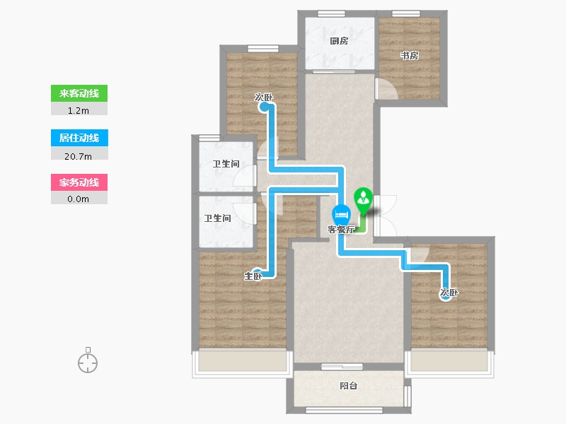 河北省-石家庄市-中房·卓越府-92.24-户型库-动静线