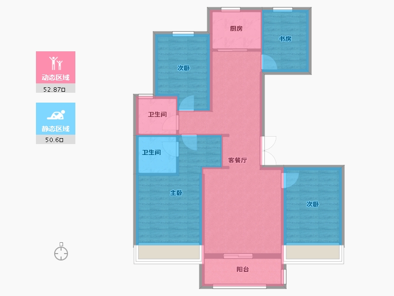 河北省-石家庄市-中房·卓越府-92.24-户型库-动静分区