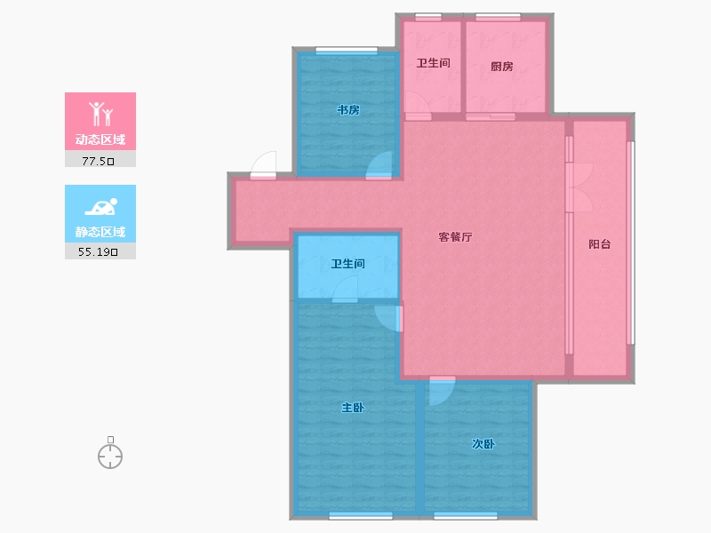 山东省-青岛市-融创维多利亚湾-119.42-户型库-动静分区