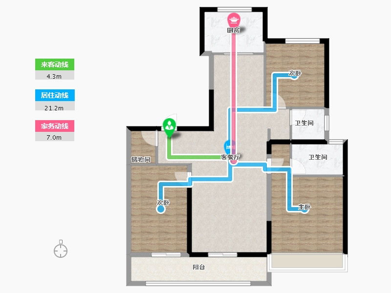 河北省-石家庄市-绿城桂语江南-116.00-户型库-动静线