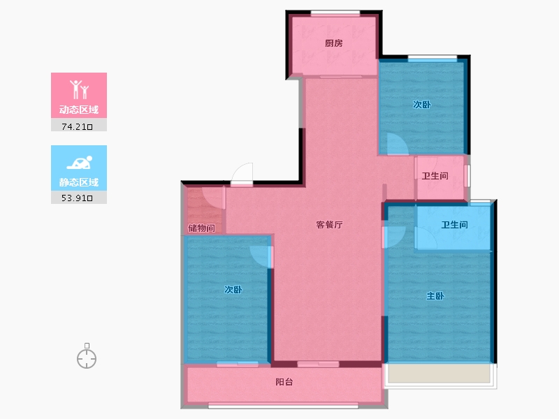 河北省-石家庄市-绿城桂语江南-116.00-户型库-动静分区