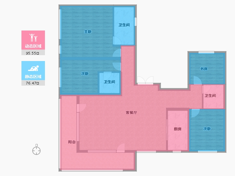 山东省-青岛市-青岛龙湖光年-155.42-户型库-动静分区