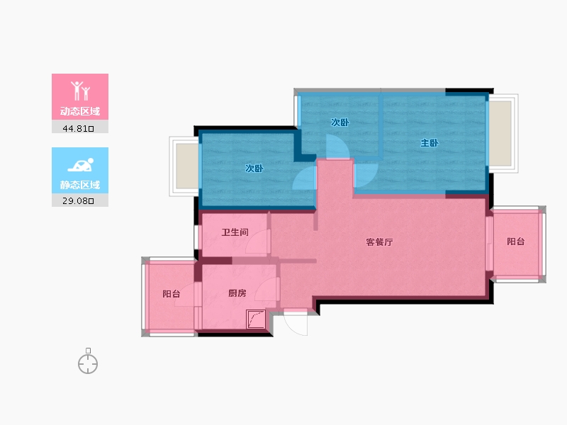 广西壮族自治区-南宁市-城建中山学府-98.00-户型库-动静分区