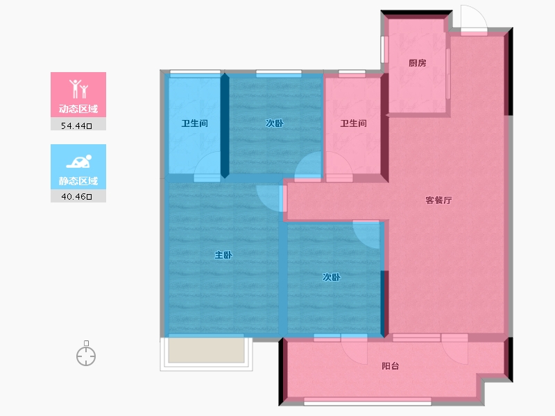 山东省-青岛市-绿地国科健康科技小镇-84.01-户型库-动静分区