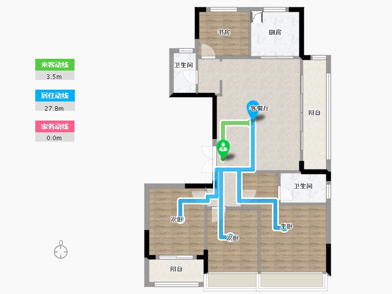 浙江省-绍兴市-宝业大坂绿园-108.79-户型库-动静线