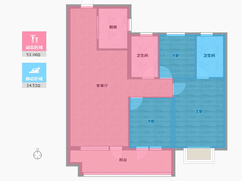 山东省-青岛市-中国中铁诺德澜湾-78.40-户型库-动静分区