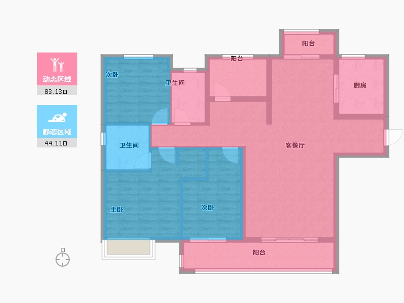 湖南省-长沙市-中建钰和城-114.39-户型库-动静分区