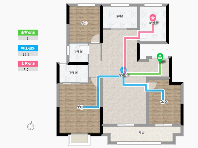 陕西省-咸阳市-合创君悦府-104.12-户型库-动静线