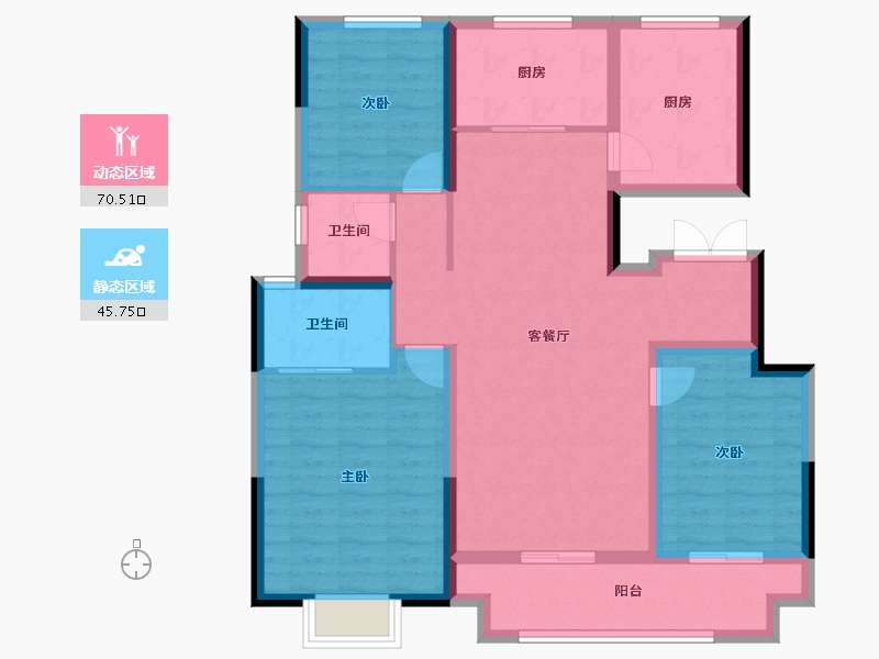 陕西省-咸阳市-合创君悦府-104.12-户型库-动静分区