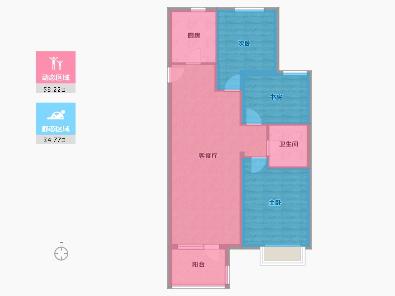 山东省-青岛市-融创维多利亚湾-78.87-户型库-动静分区