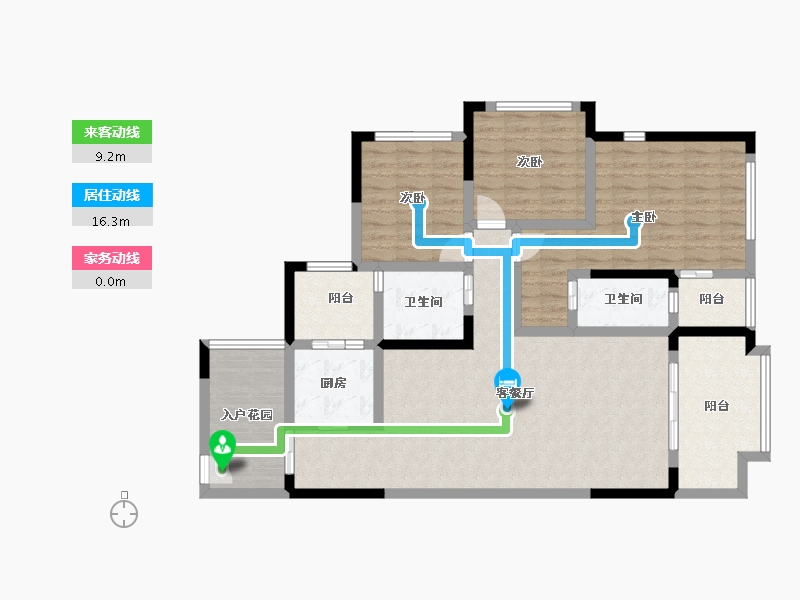 重庆-重庆市-绿城上岛-110.54-户型库-动静线