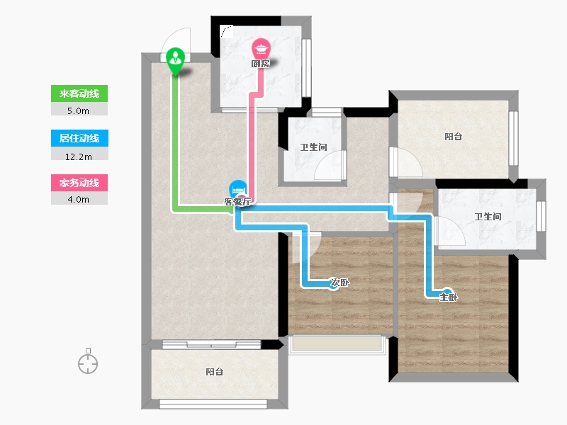 四川省-攀枝花市-中南时方境-68.80-户型库-动静线