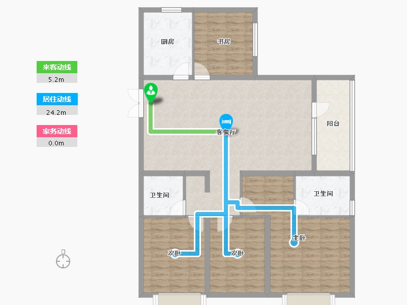 山东省-青岛市-融创维多利亚湾-125.05-户型库-动静线