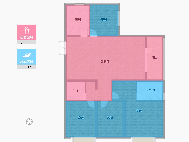 山东省-青岛市-融创维多利亚湾-125.05-户型库-动静分区