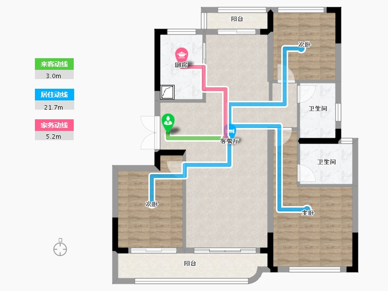 浙江省-绍兴市-金昌烟波飞鹭-99.02-户型库-动静线