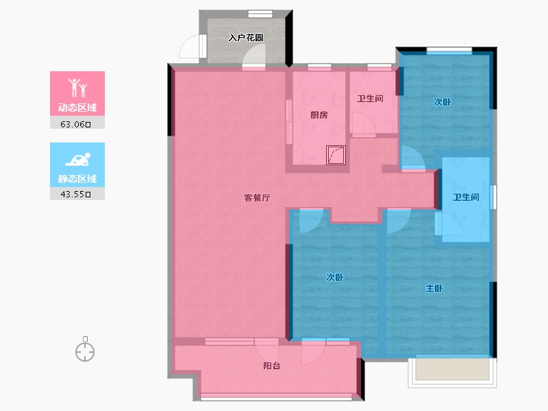 山东省-青岛市-绿地国科健康科技小镇-98.40-户型库-动静分区