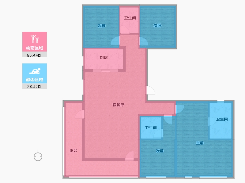 山东省-青岛市-青岛龙湖光年-149.45-户型库-动静分区