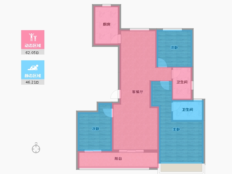 河北省-石家庄市-绿城桂语江南-96.29-户型库-动静分区