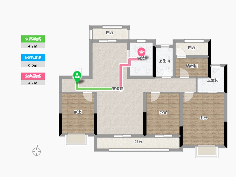 湖南省-长沙市-兆基璟宸府-104.36-户型库-动静线