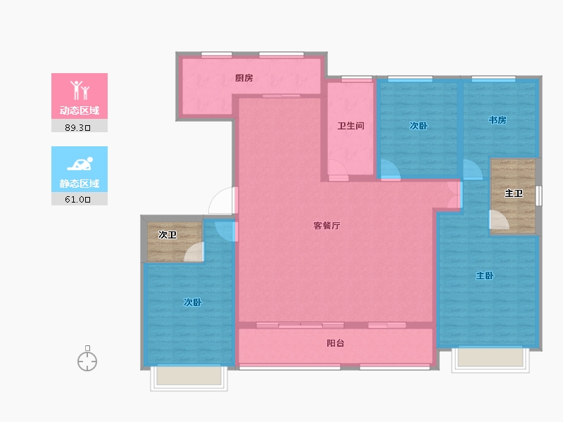 山东省-潍坊市-城投麓台雅园-145.00-户型库-动静分区