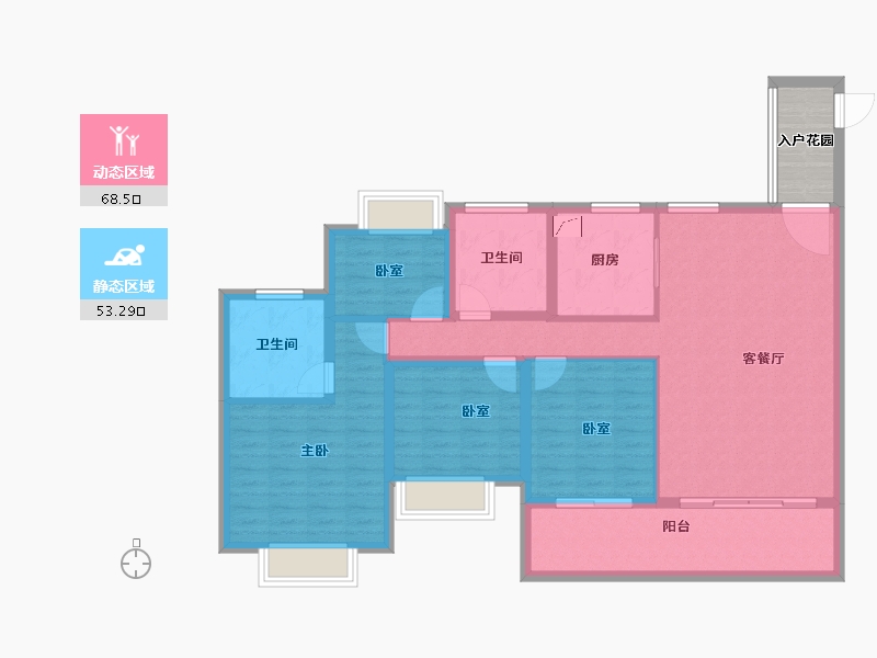 贵州省-贵阳市-万科新都荟-113.60-户型库-动静分区