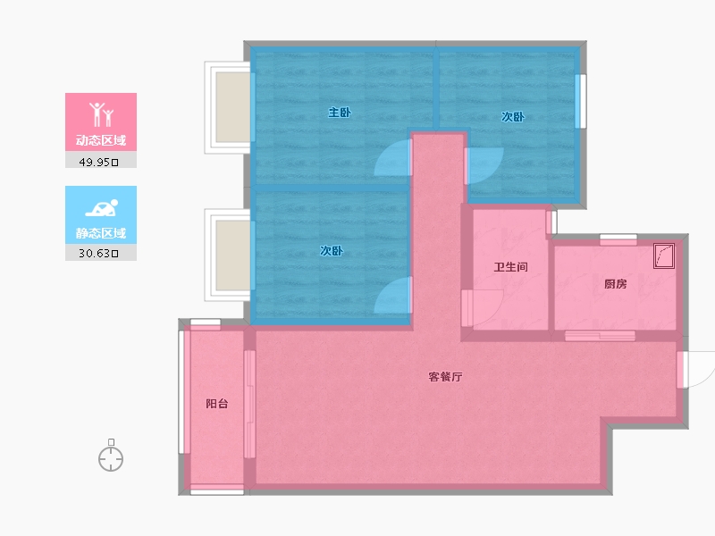 湖北省-孝感市-湖北交投颐和华府-78.00-户型库-动静分区