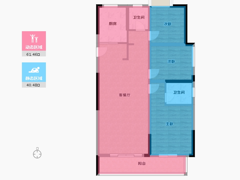 湖北省-宜昌市-长江首府-96.00-户型库-动静分区