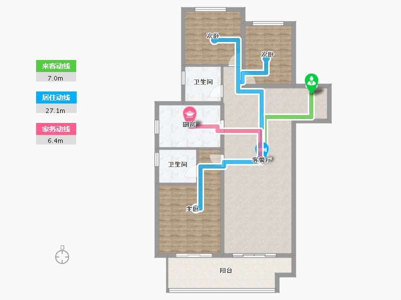 山东省-青岛市-融创维多利亚湾-127.06-户型库-动静线