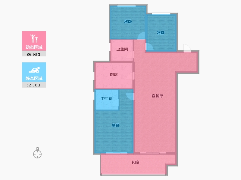 山东省-青岛市-融创维多利亚湾-127.06-户型库-动静分区