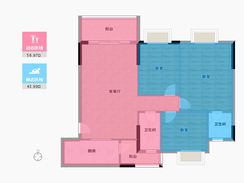 广东省-中山市-如愿居-91.38-户型库-动静分区