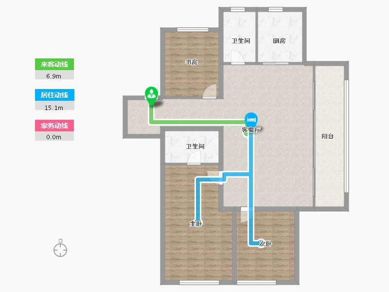 山东省-青岛市-融创维多利亚湾-132.05-户型库-动静线