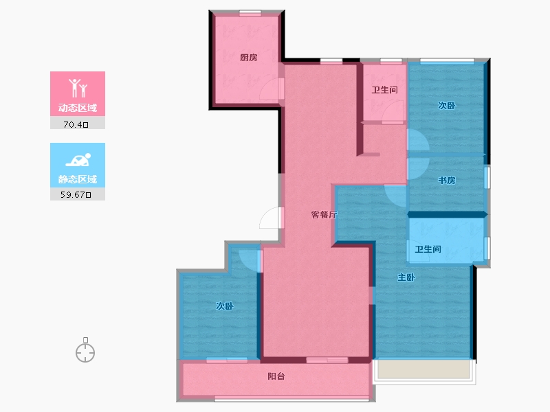 河北省-石家庄市-绿城桂语江南-116.00-户型库-动静分区