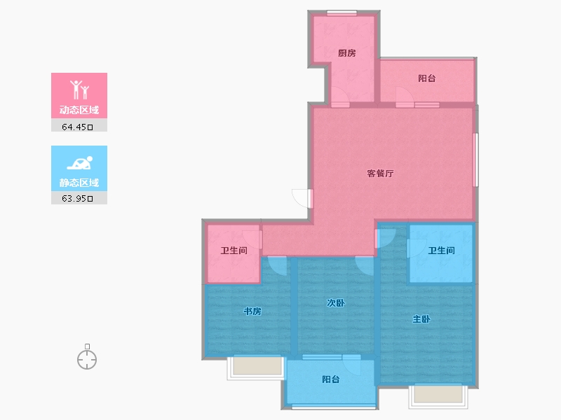 山东省-青岛市-融创维多利亚湾-115.34-户型库-动静分区