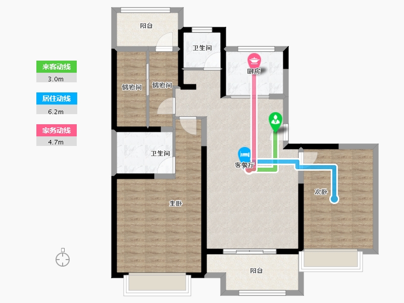 江苏省-无锡市-梁溪本源-105.14-户型库-动静线