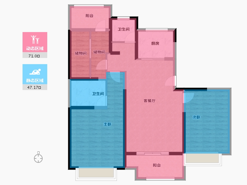 江苏省-无锡市-梁溪本源-105.14-户型库-动静分区