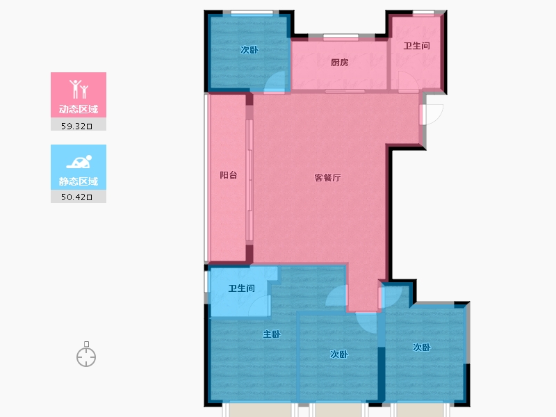 浙江省-宁波市-建发·春江悦-99.20-户型库-动静分区