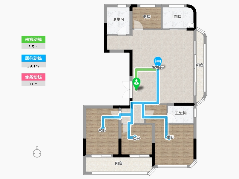 浙江省-绍兴市-嵊州金昌香湖明月-109.43-户型库-动静线