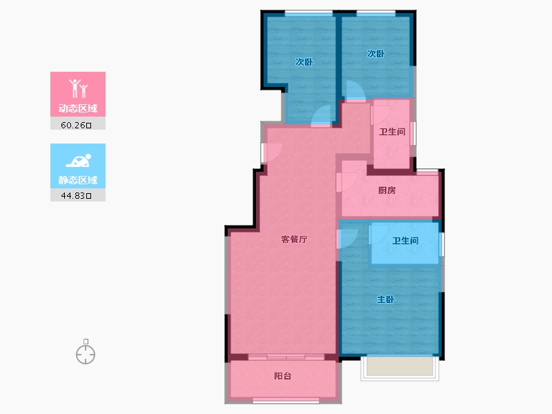 河北省-石家庄市-保利城-93.60-户型库-动静分区